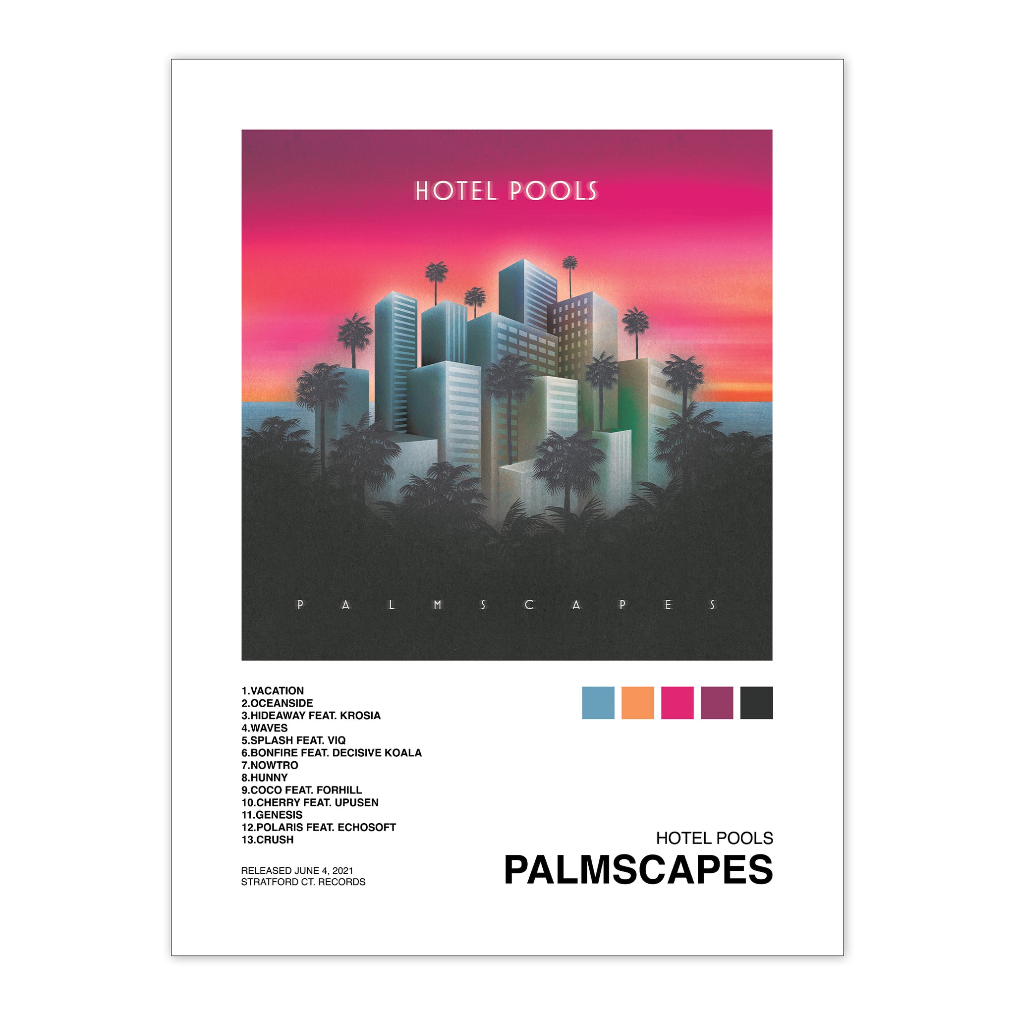 Hotel Pools - Palmscapes Album Art Poster